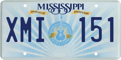 MS license plate XMI151