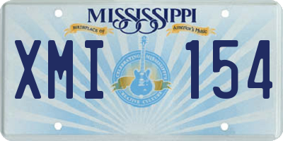 MS license plate XMI154