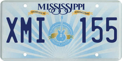 MS license plate XMI155