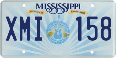 MS license plate XMI158