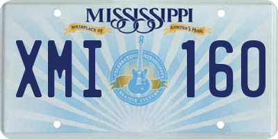 MS license plate XMI160