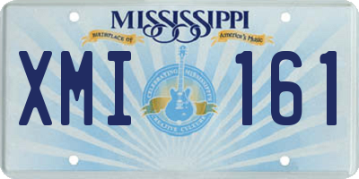 MS license plate XMI161