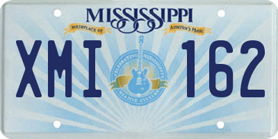 MS license plate XMI162