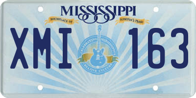 MS license plate XMI163