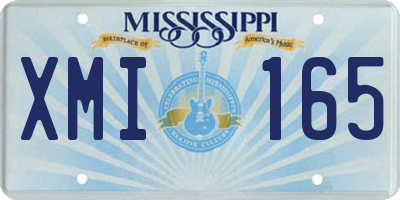MS license plate XMI165