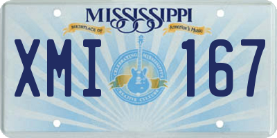 MS license plate XMI167