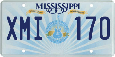 MS license plate XMI170