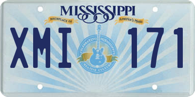MS license plate XMI171