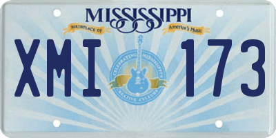 MS license plate XMI173