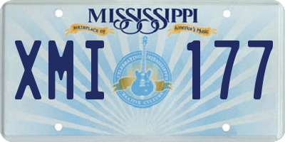 MS license plate XMI177