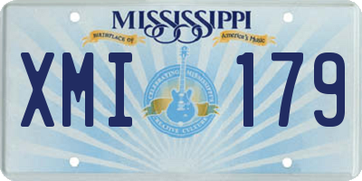 MS license plate XMI179