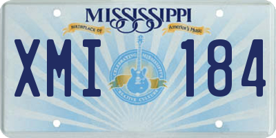 MS license plate XMI184