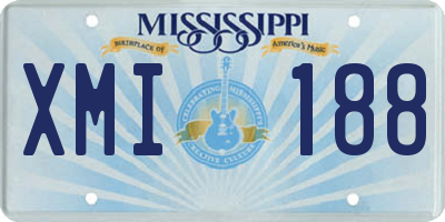 MS license plate XMI188