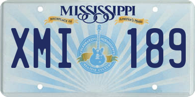 MS license plate XMI189