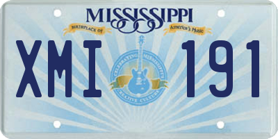 MS license plate XMI191