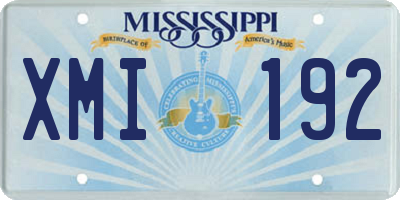 MS license plate XMI192