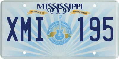 MS license plate XMI195