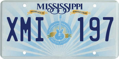 MS license plate XMI197