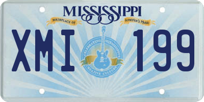 MS license plate XMI199