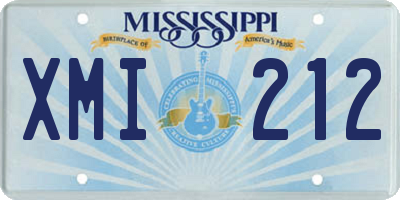 MS license plate XMI212