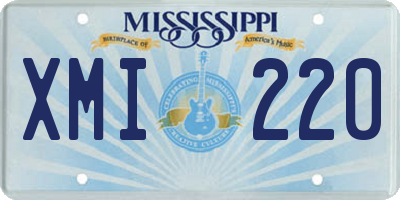 MS license plate XMI220
