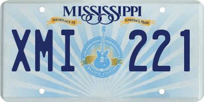 MS license plate XMI221