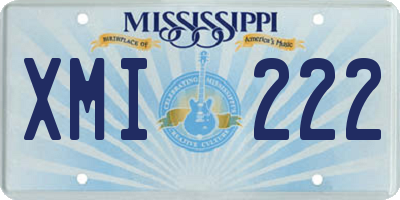MS license plate XMI222