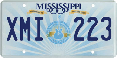 MS license plate XMI223
