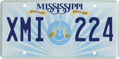 MS license plate XMI224