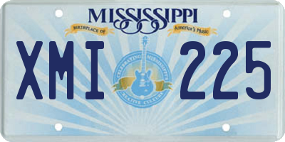 MS license plate XMI225