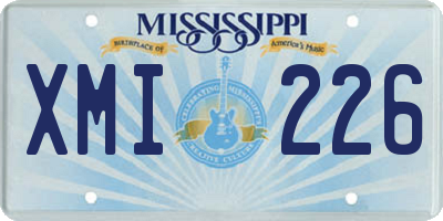 MS license plate XMI226