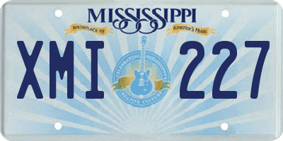MS license plate XMI227