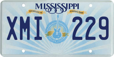MS license plate XMI229