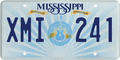 MS license plate XMI241