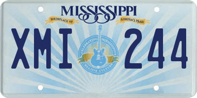 MS license plate XMI244