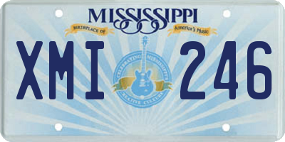 MS license plate XMI246