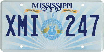 MS license plate XMI247