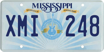 MS license plate XMI248