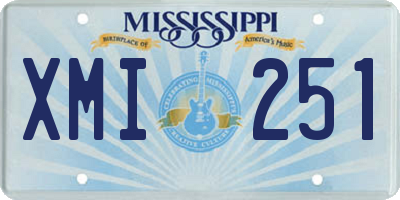 MS license plate XMI251