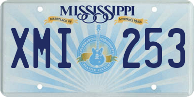 MS license plate XMI253