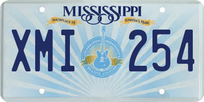MS license plate XMI254