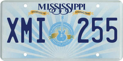 MS license plate XMI255
