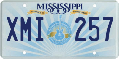 MS license plate XMI257