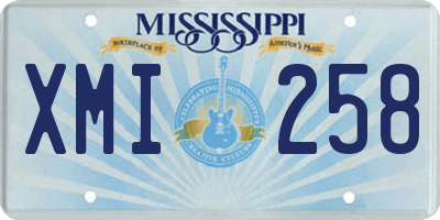 MS license plate XMI258