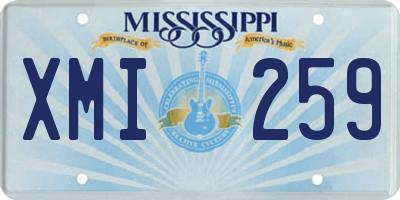 MS license plate XMI259