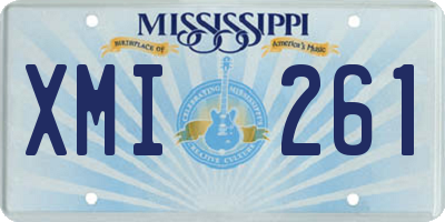 MS license plate XMI261
