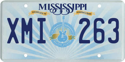 MS license plate XMI263