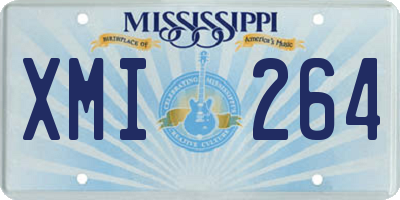MS license plate XMI264