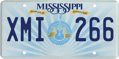 MS license plate XMI266