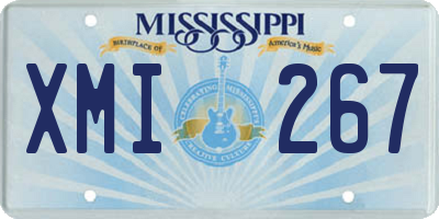 MS license plate XMI267